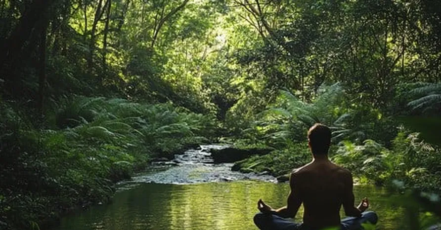Meditation peaceful environment